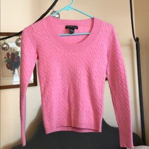 Pink long sleeve cashmere shirt